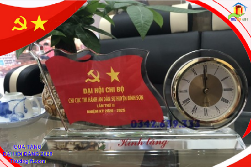 đồng hồ để bàn quà đại hội chi bộ đồng hồ để bàn quà đại hội chi bộ