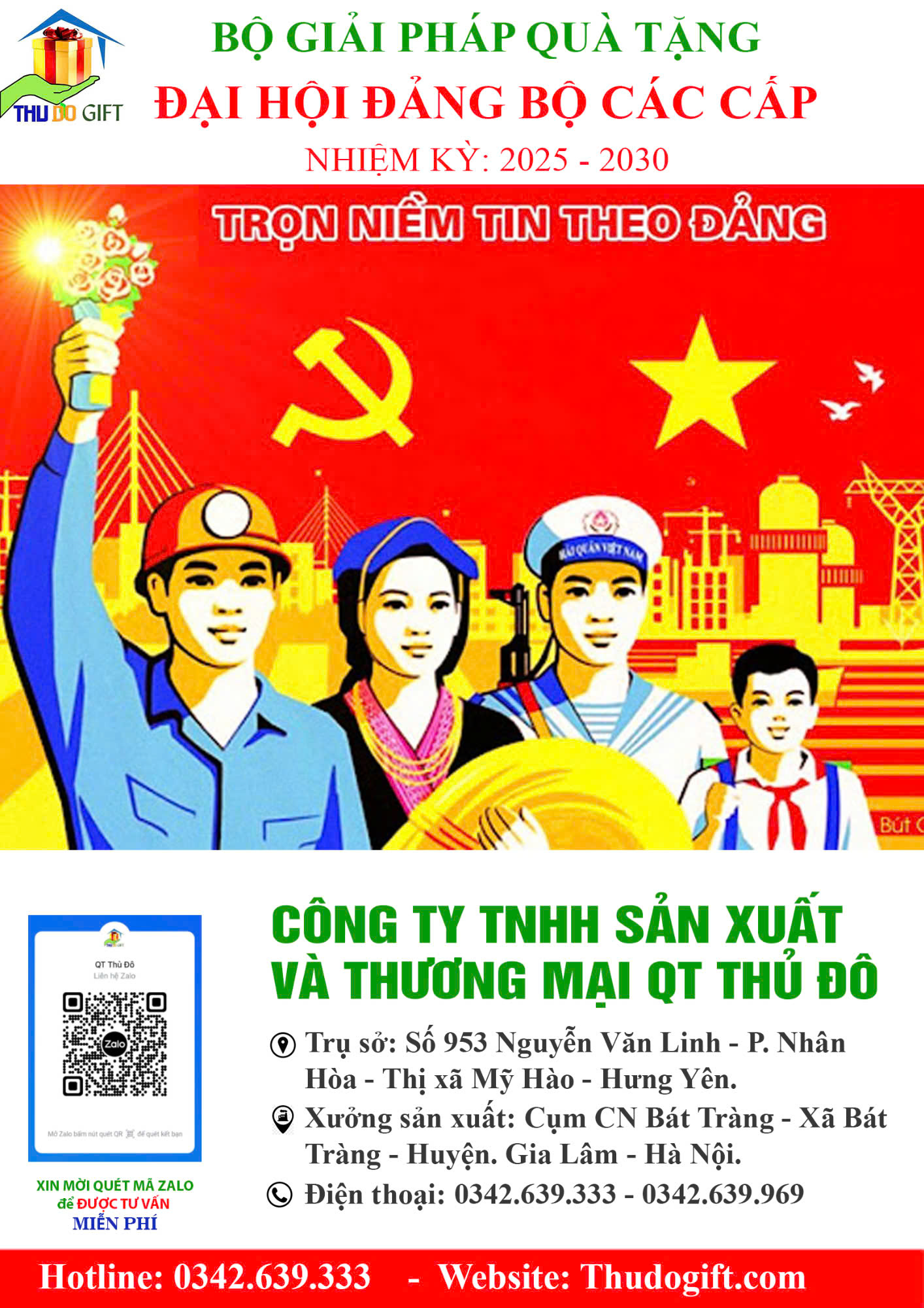 Thủ đô gift cung cấp quà tặng đại hội đảng tại ninh bình